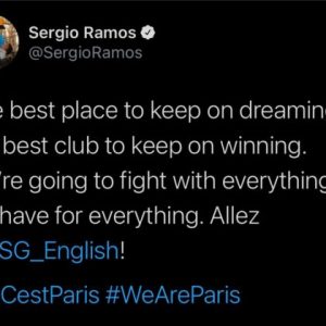 Sergio Ramos On Two-Year Dea With PSG