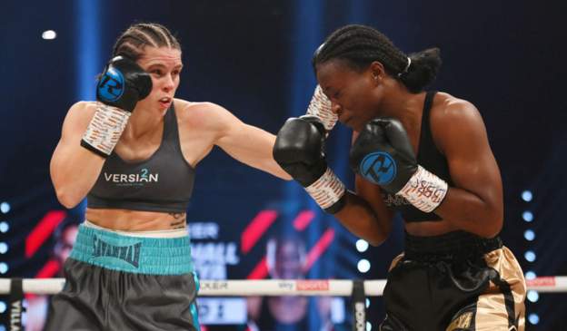 Zambia’s Female Boxer Lolita Muzeya Was Convincingly Beaten By Briton Savannah Marshal In The UK