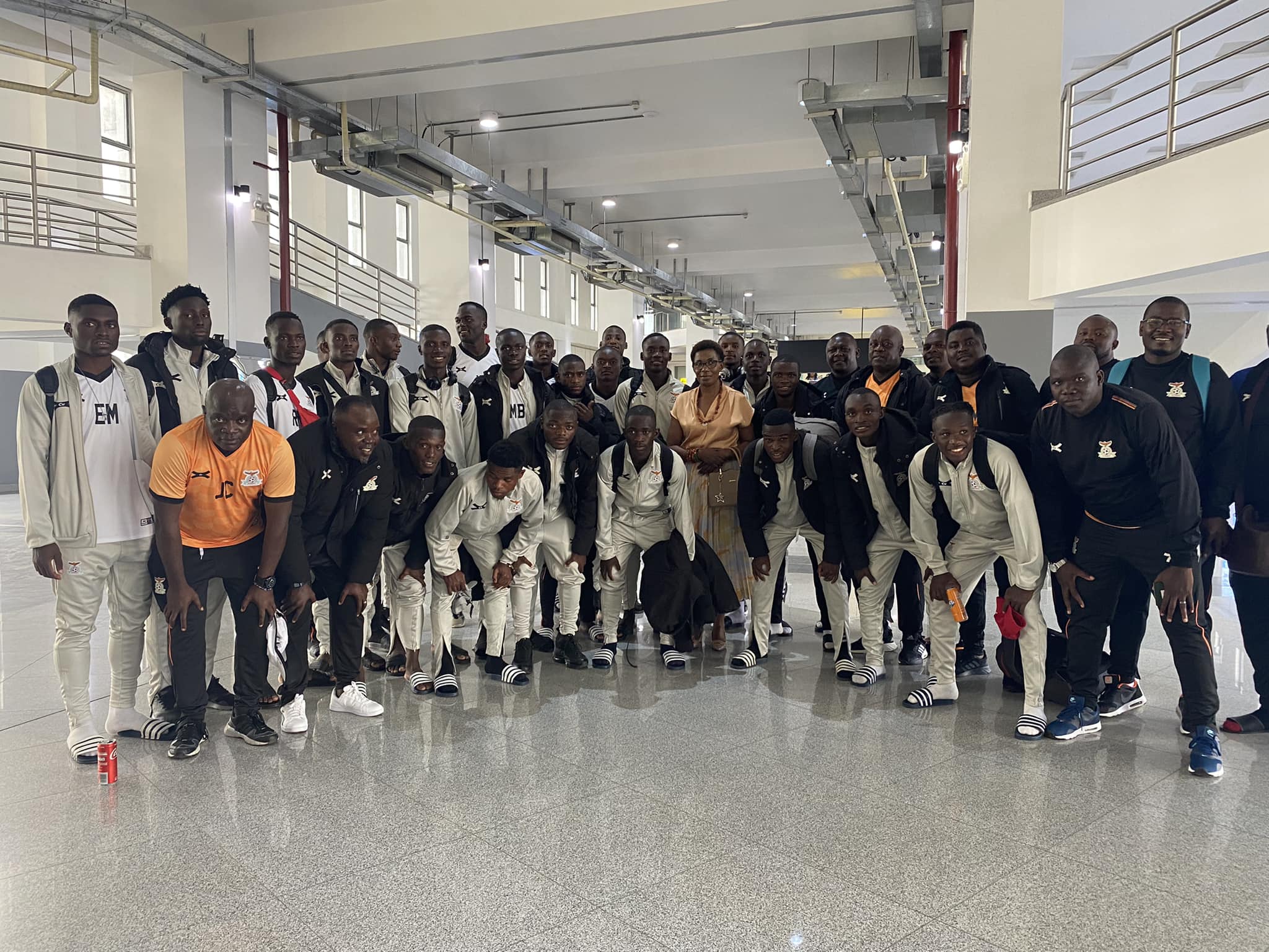 Zambian Under-20 Men's National Team Welcomed in Abuja by Acting High Commissioner for Nigeria, Jenipher Mutembo,