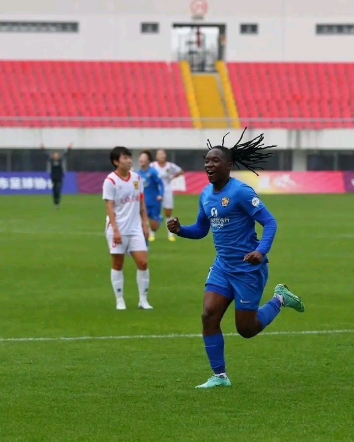 Barbra Banda Shines with 14 Goals and 2 Assists for Shanghai Shengli, Aids in 5-0 Victory