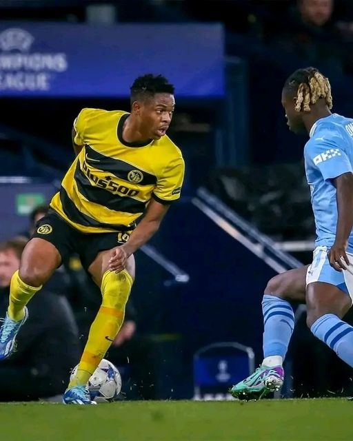 Zambian Sensation Miguel Chaiwa Shines in Second UEFA Champions League Outing Despite Young Boys' Defeat to Manchester City
