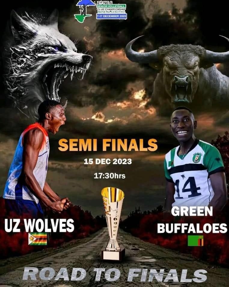 Green Buffaloes Volleyball Club Advances to Semifinals with a 3-0 Victory Over Wolves Lusaka in Lesotho