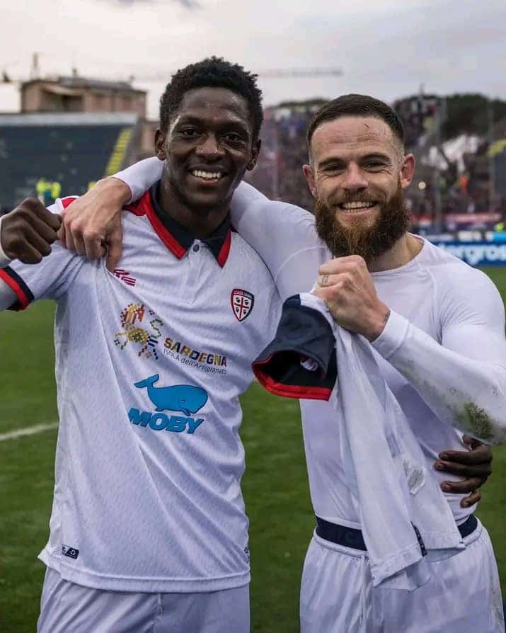 Kingstone Mutandwa Makes Second Serie A Appearance for Cagliari Despite Loss