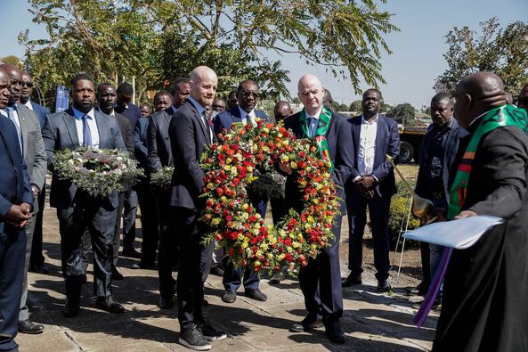 FIFA's Infantino Honors 1993 Air Disaster Victims in Zambia Visit